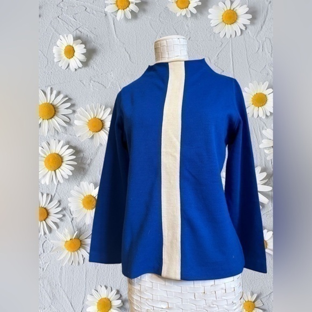Handmade Vintage Mod Mockneck Long sleeve top